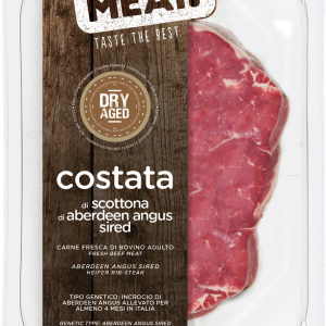 Costata di scottona di aberdeen angus sired Dry Aged