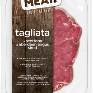 Tagliata di scottona di aberdeen angus sired